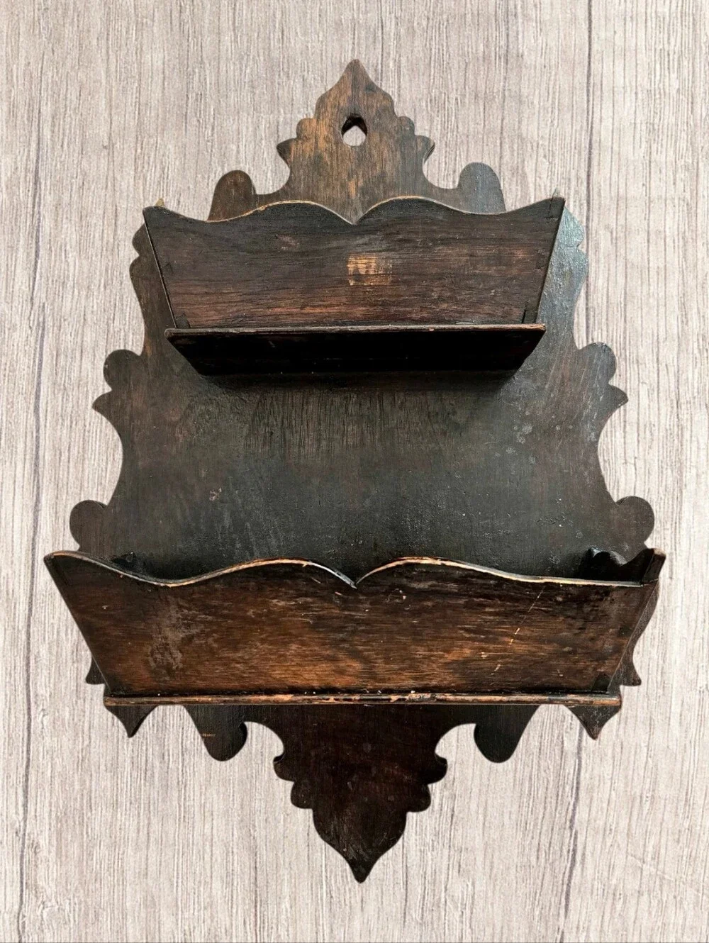 Antique Queen Anne Revival Double Box Wall Pocket Mail Kitchen Early 1900s